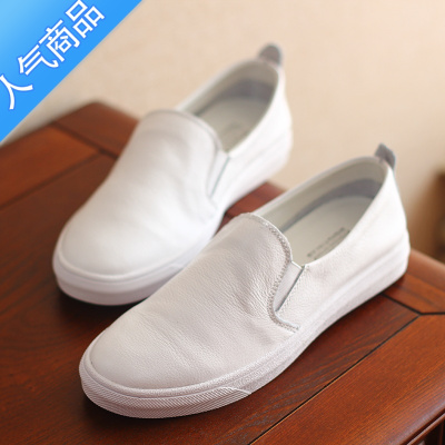 SUNTEK2023新春款韩版百搭一脚蹬女鞋平底懒人学生鞋软底薄款小白鞋