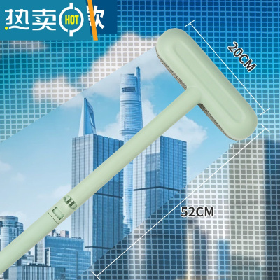 敬平纱窗刷清洗器 洗沙窗网多功能免拆洗擦玻璃 家用清洁窗户器 短款纱窗刷-绿色(一面刷,两面净)擦玻璃器