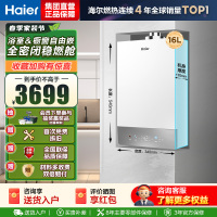 海尔(Haier)[咨询客服领优惠]16升平衡式燃气热水器天然气家用水伺服恒温全密闭稳燃舱[白巧KU3]