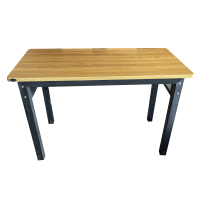 广亿隆条形饭桌食堂钢木餐桌