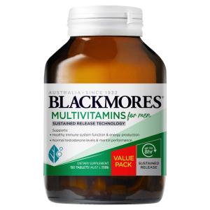 BLACKMORES 澳佳宝 男士综合营养素复合维生素片剂 150片 1瓶装 片剂 综合营养素维他命多种矿物质 澳洲进口