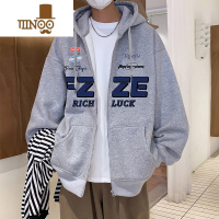 YANXUvintage连帽卫衣男潮牌ins新款美式宽松开衫国潮外套男