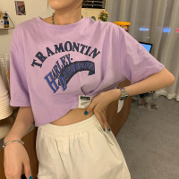 韩国女装短款打底衫宽松夏季短袖T恤女东南亚上衣女装ins_1