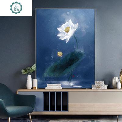 封后(FENGHOU)5d钻石画满钻石绣客厅玄关禅意粘贴钻十字绣2019新款荷花满钻版-70x92厘米5D魔方圆钻