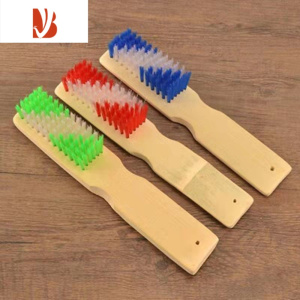 三维工匠竹制鞋刷子硬毛洗鞋刷地毯刷家用洗衣刷长柄刷清洁地板刷器