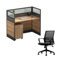 中豫鑫泽 ZYXZ5031823 屏风工位职员办公桌员工卡座桌椅组合 单人位含柜椅