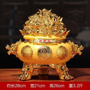 维诺亚聚宝盆摆件理财聚财存钱罐风水家居客厅装饰品店铺开业礼品
