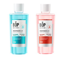 BOP波普专研双清净澈漱口水薄荷冷萃500ml+桃桃薄荷500ml