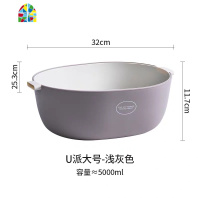 双层网红水果盘家用厨房洗菜盆客厅收纳水果盘 FENGHOU 小号-浅灰洗菜篮洗菜篮