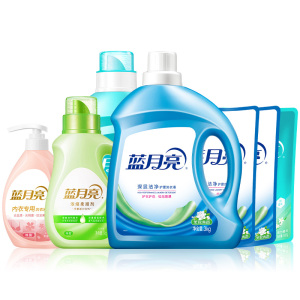 蓝月亮活力橙花3kg+茉莉洁净3kg+浓缩柔顺剂1kg+活力橙花500g+内衣专用洗500g+茉莉洁净500g*2
