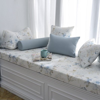 家柏饰(CORATED)高密度海绵飘窗垫窗台垫定做沙发垫北欧阳台垫榻榻米可机卡座花3号色10cm飘窗垫