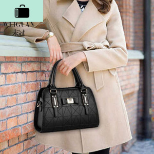 女士包包妈妈包中年女包时尚手提包韩版新款单肩包百搭斜挎包NEW LAKE女士单肩包