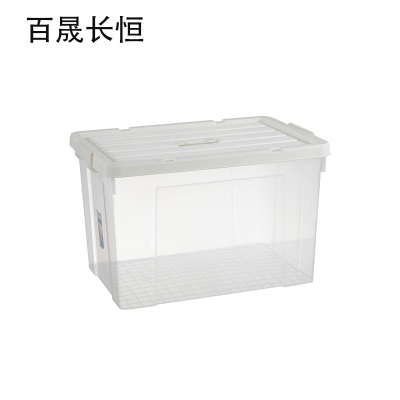 百晟长恒 BSCH-A82D 80L 白盖透明 防水防潮透明整理收纳箱 (计价单位:个) 白盖透明