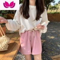 七斓解构风奶橘色穿搭灯笼袖长袖T恤女春装2023新款宽松甜美奶乖上衣