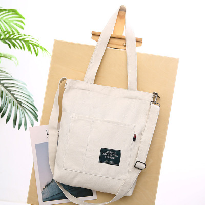 NEWLAKE帆布包女斜挎学生补课袋大容量韩版文艺手拎简约百搭单肩手提手提包女