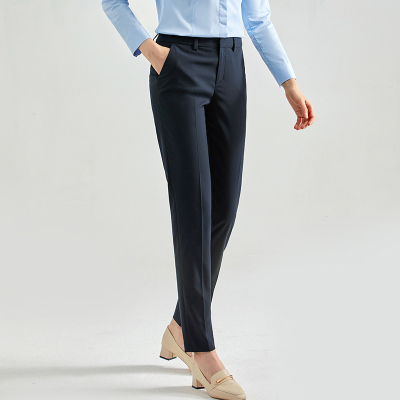 语娄高腰职业西裤女直筒垂感休闲长裤西装正装商务工作服工装裤子春装2021西裤