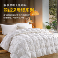 高端全棉白鹅绒羽绒被冬季加厚双人五星级酒店鹅绒被芯被子