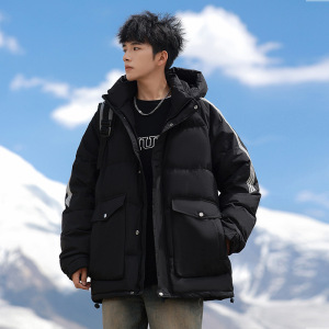 情侣羽绒服男女同款冬季加厚防寒保暖面包服冬装时尚百搭连帽外套