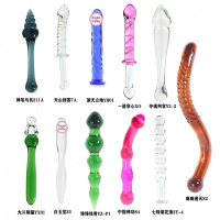 阳具拉珠肛塞G点后庭水晶玻璃男女自玩挑逗情趣用品性工具冰火棒 曲幽通天S2