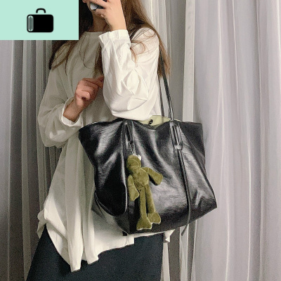 包包女2020新款潮韩版百搭单肩包大容量手提女母包简约托特包NEW LAKE女士单肩包