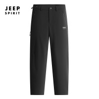 JEEP SPIRIT秋季户外登山运动裤开襟男加肥加大码春秋直筒休闲长裤