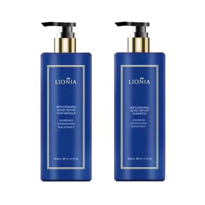 组合-澳洲Lionia莲妮娜鱼子酱洗发水发膜护发素丰盈蓬松修护毛躁（300ml洗发水+300ml发膜）