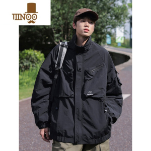 YANXU 秋季冲锋衣外套男款学生帅气休闲工装夹克
