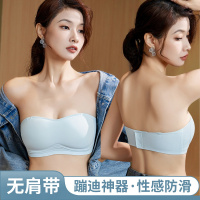 无肩带防滑不抹胸内衣夏季薄款小胸聚拢无痕隐形美背裹胸文胸罩