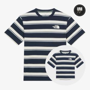 北面(The North Face)中性短袖条纹圆领T恤透气舒适百搭户外休闲夏季服装