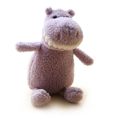 微笑大牙玩偶公仔呲牙猪恐龙毛绒玩具布娃娃女生可爱丑萌抱着睡觉紫河马中号全长约40cm-
