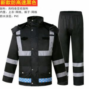 新式荧光绿 保安执勤 雨衣雨裤套装 户外骑行 分体加厚 反光防水服 定制
