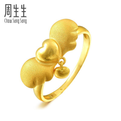 周生生(CHOWSANGSANG)黄金足金天使戒指女款78813R计价