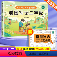 语文 小学二年级 [正版]看图写话二年级上册下册2升3衔接专项训练每日一练 小学生说话阅读理解思维导图练习范文同步作文大