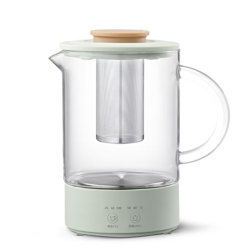 MOKKOM磨客玻璃养生杯豆蔻绿MK-389G养生壶迷你家用养生杯煮茶器多功能全自动烧水壶电热水杯玻璃花茶壶办公室泡茶壶