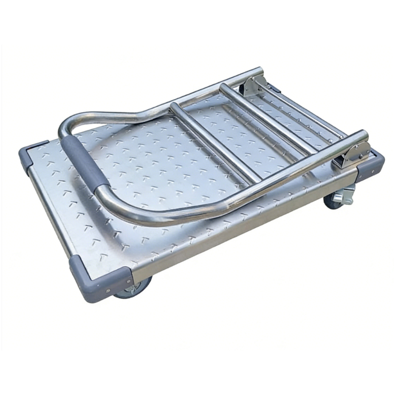 锴晟 不锈钢平板手推车 折叠把手 带护角 100*60*95 台