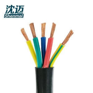 沈迈 铜芯软电缆 ZR-YJVR-0.6/1KV-5*4mm² /米