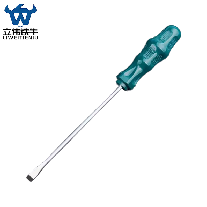 立伟铁牛绿胶炳螺丝刀6*200mm一字型/把