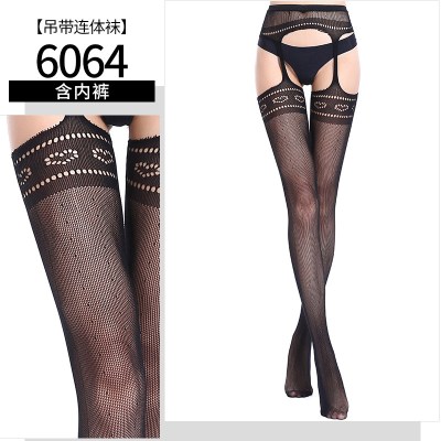 欧因情趣内衣激情床上挑逗性感睡衣骚蕾丝小胸平胸诱惑女露乳古代青楼成人用品6064吊带连体袜-含T裤均码