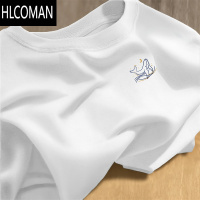 HLCOMAN棉小库Micoo 圆领短袖T恤男2025夏季宽松休闲亲肤正肩上衣潮