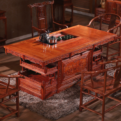 红木茶桌花梨木仿古