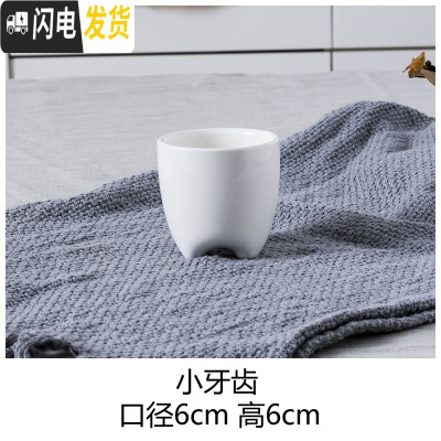 三维工匠多肉花盆 ins白色简约陶瓷大花盆 定制logo小花盆 小牙齿 中等花盆容器