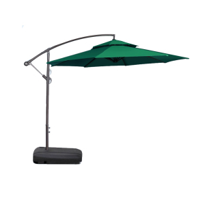 xcs户外遮阳伞双顶3m墨绿配160斤注水底座