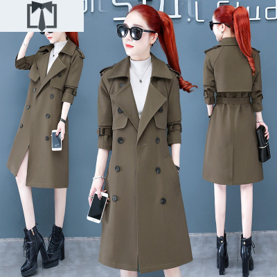 SUNTEK夹棉大衣外套女2020新款冬季高端气质中长款加棉加厚矮小个子风衣风衣