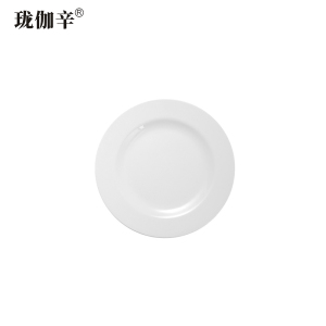 珑伽辛 耐高温密胺餐具圆平盘 自助餐盘 6英寸/个