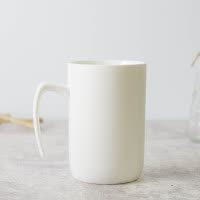 洗漱口杯套装简约创意陶瓷家用牙刷杯情侣刷牙杯子一对北欧牙缸杯 三维工匠 半把亚光黑(单杯)洗漱杯