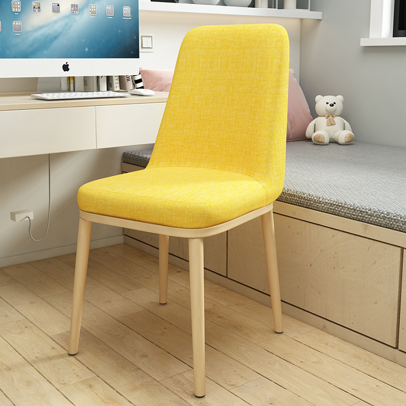 全简北欧靠背椅子家用卧室写字书桌椅仿实木餐厅现代简约餐桌椅凳子