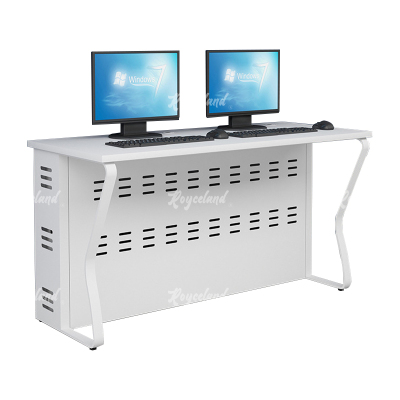 洛诗莲 (RoyceLand) 钢架电脑桌培训桌机房电脑桌学习桌课桌 双人位H款
