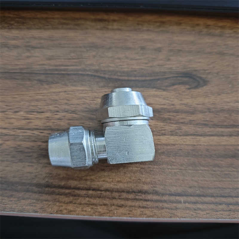 智铁 快拧铜镀镍弯头接头 PV-4 个