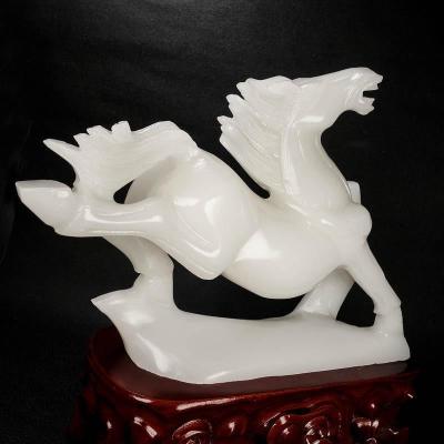 美帮汇马到成功玉石生肖马客厅玄关商铺办公室工艺品开业礼品摆件