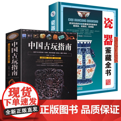 [2册]中国古玩指南+瓷器鉴藏全书 书籍